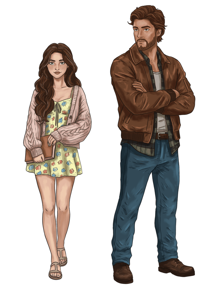 Main characters from The Rewrite